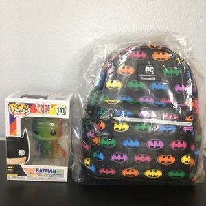 Batman Rainbow Loungefly Backpack & Funko POP!